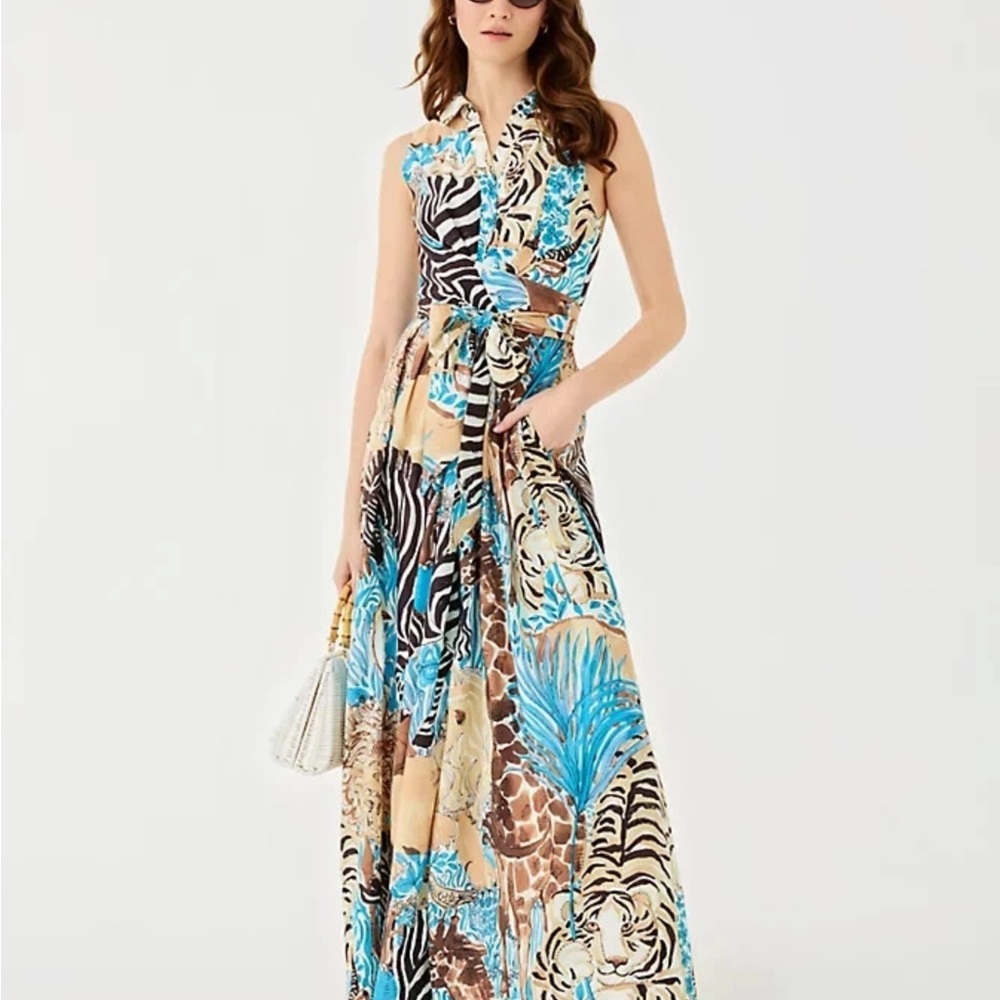 Lilly Pulitzer Marria Elegant Multicolor Maxi Dress